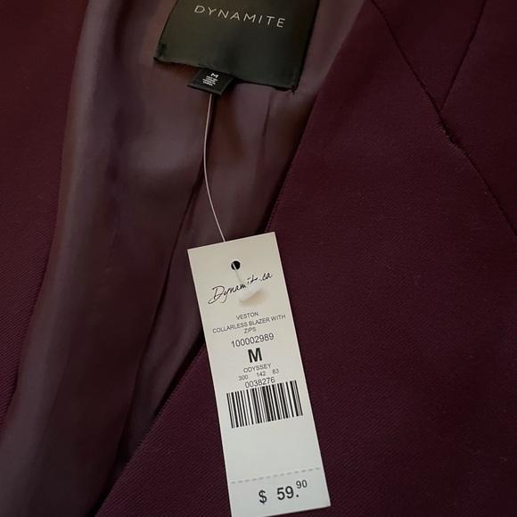 Dynamite burgundy blazer - with tags! - Picture 2 of 2